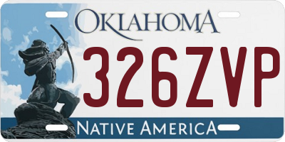 OK license plate 326ZVP