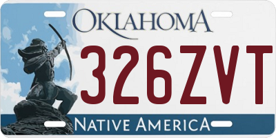 OK license plate 326ZVT