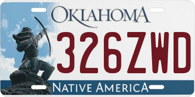 OK license plate 326ZWD