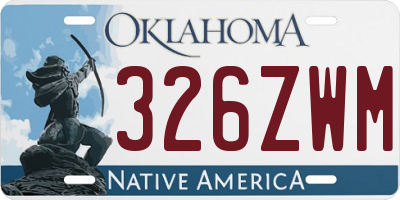 OK license plate 326ZWM