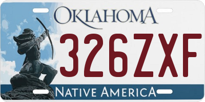 OK license plate 326ZXF