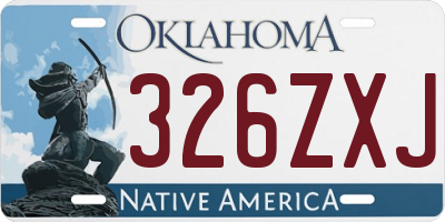 OK license plate 326ZXJ