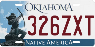 OK license plate 326ZXT