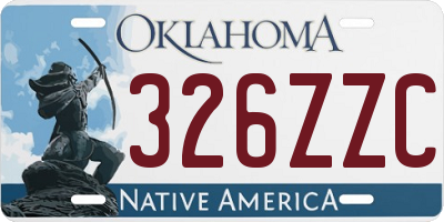 OK license plate 326ZZC
