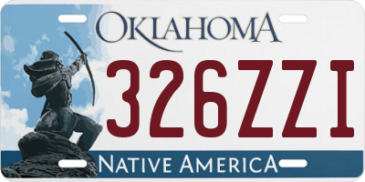 OK license plate 326ZZI