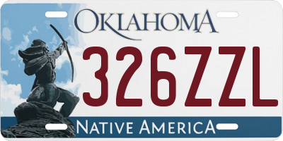 OK license plate 326ZZL