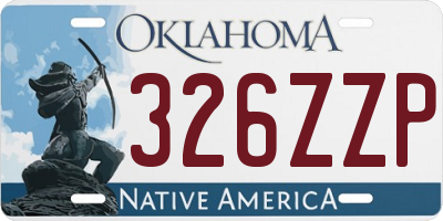 OK license plate 326ZZP