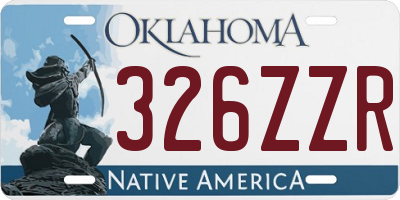 OK license plate 326ZZR