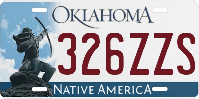 OK license plate 326ZZS