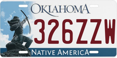 OK license plate 326ZZW