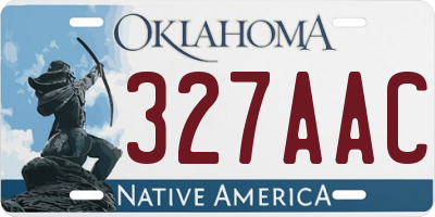 OK license plate 327AAC