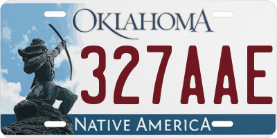 OK license plate 327AAE