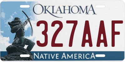 OK license plate 327AAF