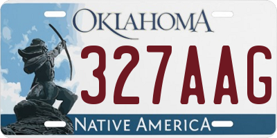 OK license plate 327AAG