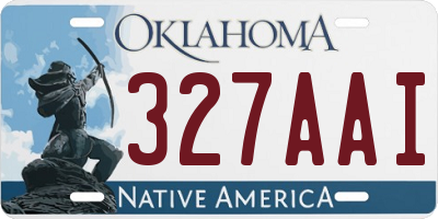 OK license plate 327AAI