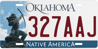 OK license plate 327AAJ