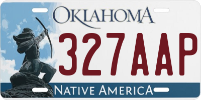 OK license plate 327AAP