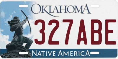 OK license plate 327ABE