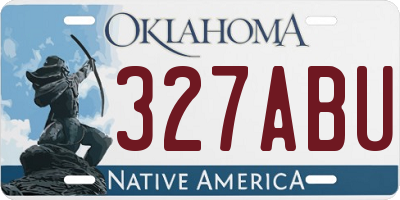 OK license plate 327ABU