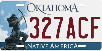 OK license plate 327ACF