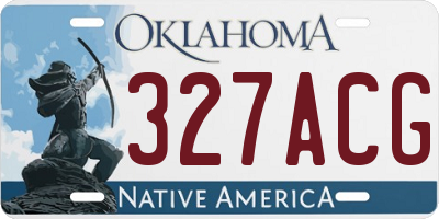 OK license plate 327ACG