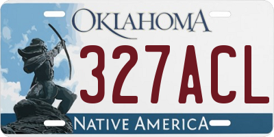 OK license plate 327ACL
