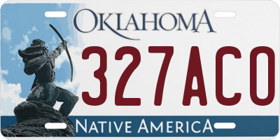OK license plate 327ACO