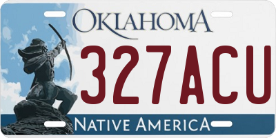 OK license plate 327ACU