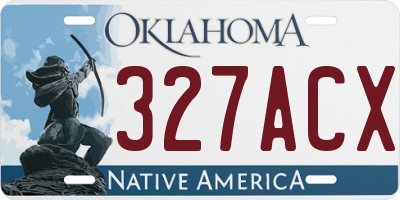 OK license plate 327ACX
