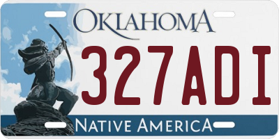 OK license plate 327ADI