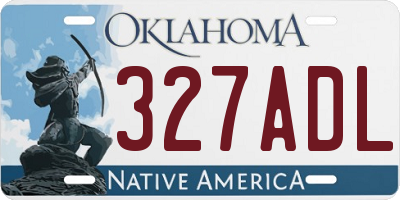 OK license plate 327ADL