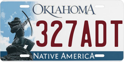 OK license plate 327ADT