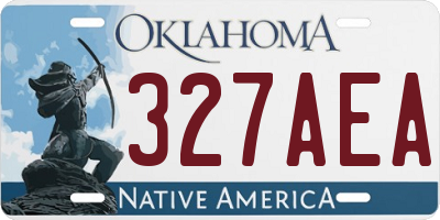 OK license plate 327AEA