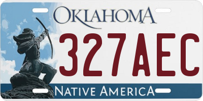 OK license plate 327AEC