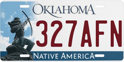 OK license plate 327AFN