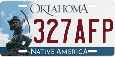 OK license plate 327AFP