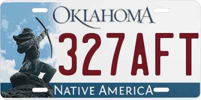 OK license plate 327AFT