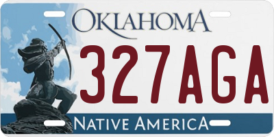 OK license plate 327AGA