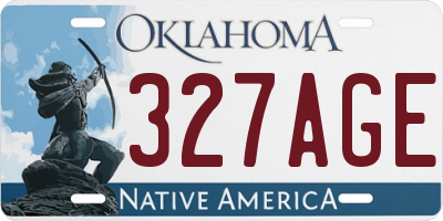OK license plate 327AGE