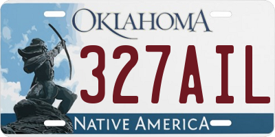 OK license plate 327AIL