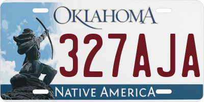 OK license plate 327AJA
