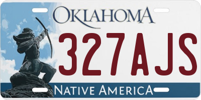 OK license plate 327AJS