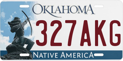 OK license plate 327AKG