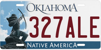 OK license plate 327ALE
