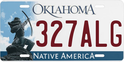 OK license plate 327ALG