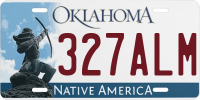 OK license plate 327ALM