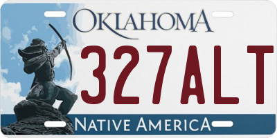 OK license plate 327ALT
