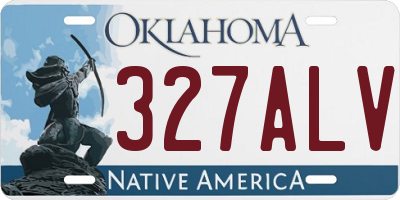 OK license plate 327ALV