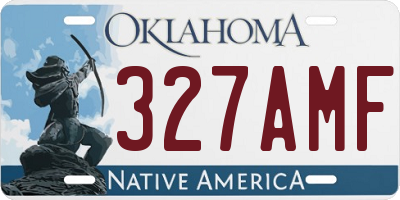 OK license plate 327AMF