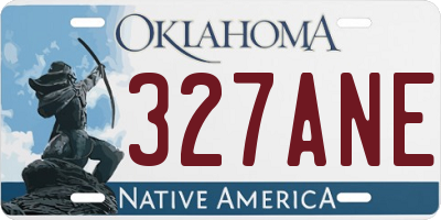 OK license plate 327ANE